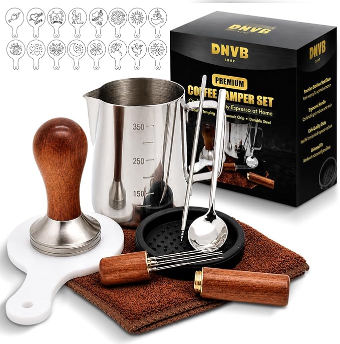 Premium 8-in-1 Coffee Tamper Set, 51mm