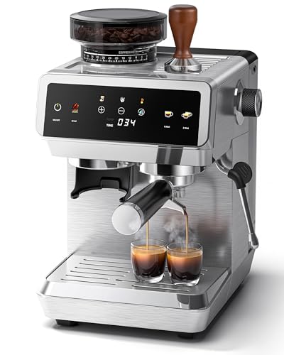 AMZCHEF 20-Bar Bean-to-Cup Coffee Machine with Grinder: image 2