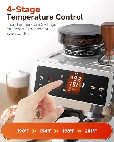 AMZCHEF 20-Bar Bean-to-Cup Coffee Machine with Grinder: image 5