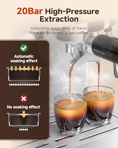 AMZCHEF 20-Bar Bean-to-Cup Coffee Machine with Grinder: image 6