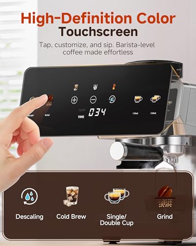 AMZCHEF 20-Bar Bean-to-Cup Coffee Machine with Grinder: image 7